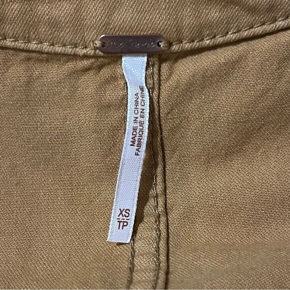 Free People Utility Romper Parachute Brief Short Jumpsuit Taupe Boho Casual XS - Picture 8 of 10